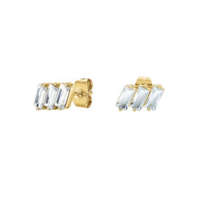 Mothers Day Edit: Rosefield - Triple Baguette Stud- Gold
