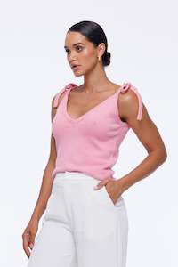 Summer Colour: Bow Top - Daisy Pink