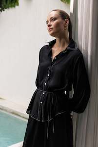 The Workwear Edit: Ziggy Shirt - Black with White Stitching