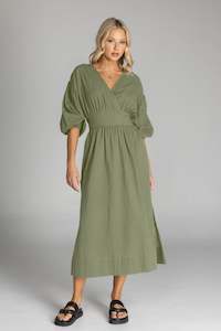 Blossom Kisses Dress - Martini Olive
