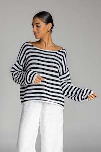 The Workwear Edit: Close Sweater - Black and White Stripe