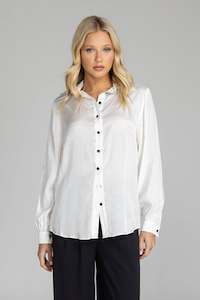 The Workwear Edit: Ziggy Shirt - Ivory with Black Stitching