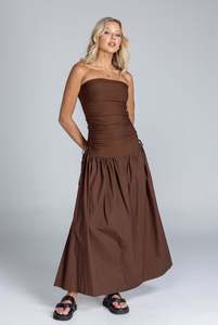 Most Loved: Flickering Hearts Dress - Chocolate