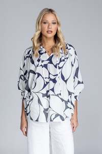 Most Loved: Charlotte Top - Exclusive Night Sky with Ivory Floral Print