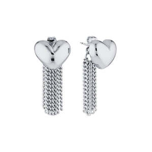 GIMME - Paris Puffed Heart Earrings - Silver