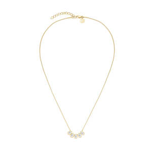 Jewellery: Rosefield - Playful Crystal Necklace - Gold