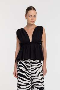 Most Loved: PRE-ORDER Silent Kiss Top - Black