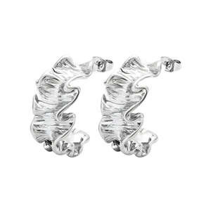 Castel & Co - Crinkle Earrings - Silver