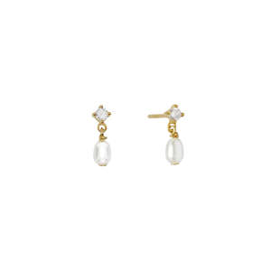 Jewellery: Saint Valentine - Aspen Mini Drop Earrings - Gold