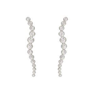 Saint Valentine - Crescendo Drop Earrings - Silver