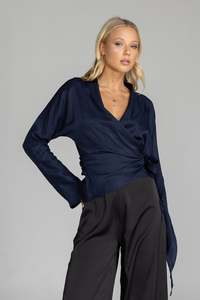 With My Heart Top - Navy