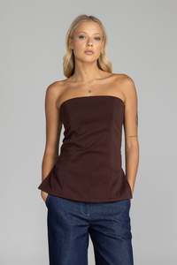Sale Tops: Benny Bandeau - Chocolate