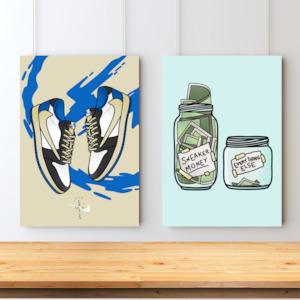 Saving for Sneaks Double Art Set