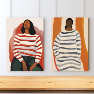 Double: Mimi + Lottie Stripe Set