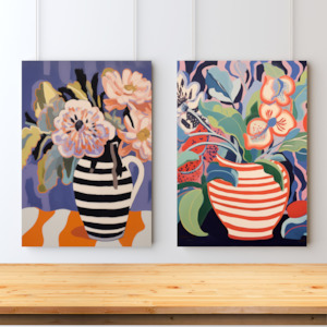 Double: Stripe Floral Set