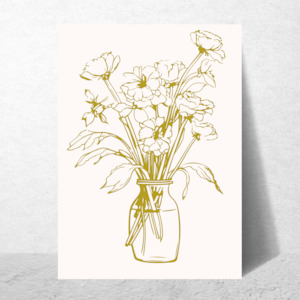 Minimalist: Minimal Floral Mustard