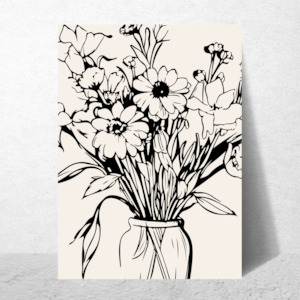 Minimalist: Minimal Floral Noir