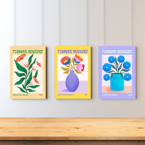 Floral: Flower Market Triple Art Set