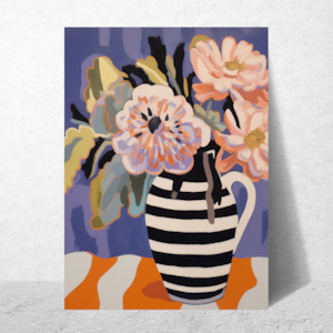 Floral: Noir Stripe Floral