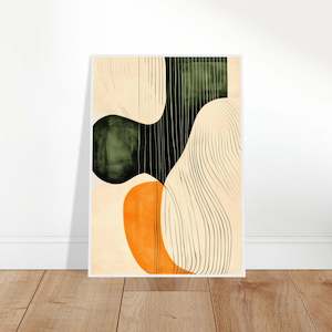 Abstract Lines Orange & Green