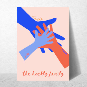 Kids: Family Hands Blush (Personalised)