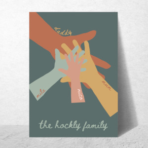Kids: Family Hands Green (Personalised)