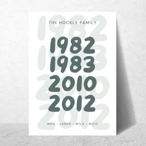 Family Years Bubble (Personalised) - Green