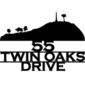 One Tree Hill - Address Panel - Weathering Steel - Blazen.Metal