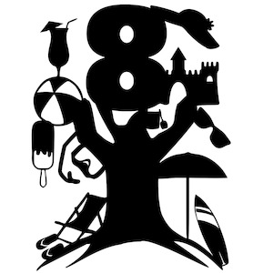 Tree of Beach-life - House Number - Weathering Steel - Blazen.Metal