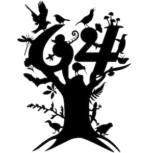 Products: Tree of Wild-life - House Number - Weathering Steel - Blazen.Metal