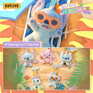 52toys: 52TOYS Disney Stitch Aloha Hawaii Plush Phone Strap Blind Box