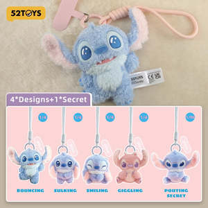52toys: 52TOYS Stitch Mood Series Plush Phone Strap Blind Box