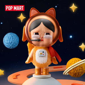 POP MART Crybaby Space Cat Figurine – Orange