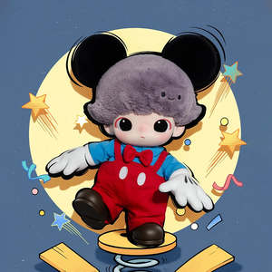 POP MART DIMOO WORLD × Disney Mickey Vinyl Plush Bag Limited Edition