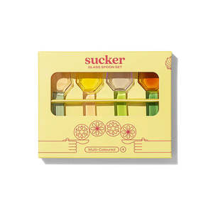 Homewares: Sucker Glass Spoon Set -4pc
