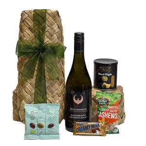 Alcohol Included: Wine and Nibbles Gift Basket