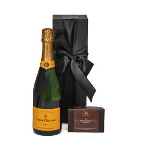 Alcohol Included: Veuve Clicquot Champagne and Chocolates Gift Box
