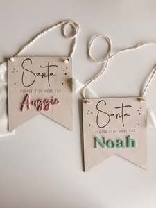 Santa Please Stop Here Banner