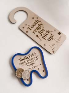 Childrens Range: Tooth Fairy Dish + Hanger set