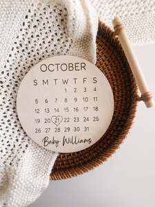 Baby Calendar Date Plaque