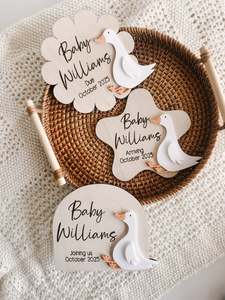 Baby Range: Goose Baby Announcement Plaque