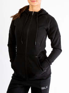 Ladies Essential Zip Up Hoodie - Black