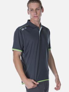 Mens: Performance Polo Mens Gun Metal/Lime