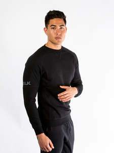 Mens Essential Sweat Top - Black