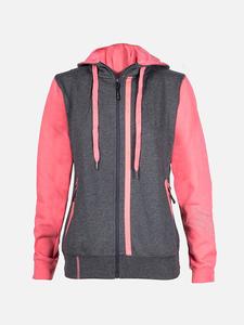 Hoodies L: BLK Ladies Contrast Hoodie Charcoal