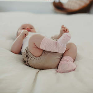 Merino Wool Crew Socks Baby - Petal