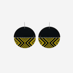 Tāniko Earrings - Yellow Split