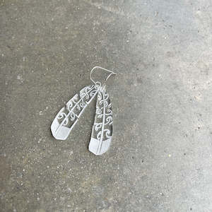Clearance: Small Te Raukura Earrings - Clear