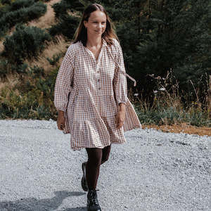 Clearance: Merino Wool Tights Cable Textured - Cacao - Tall