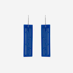 Clearance: Small Whakarare Earrings - Blue